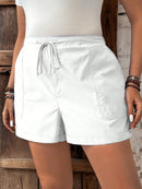 Short Feminino com Cintura Elástica e Cordão - Belle. Plus Size