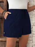 Short Feminino com Cintura Elástica e Cordão - Belle. Plus Size
