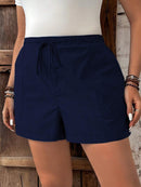 Short Feminino com Cintura Elástica e Cordão - Belle. Plus Size