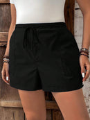 Short Feminino com Cintura Elástica e Cordão - Belle. Plus Size