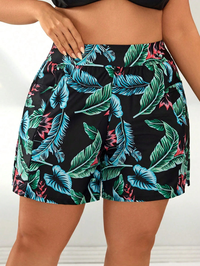 Short Feminino de praia com bolso - Valentina. Plus Size