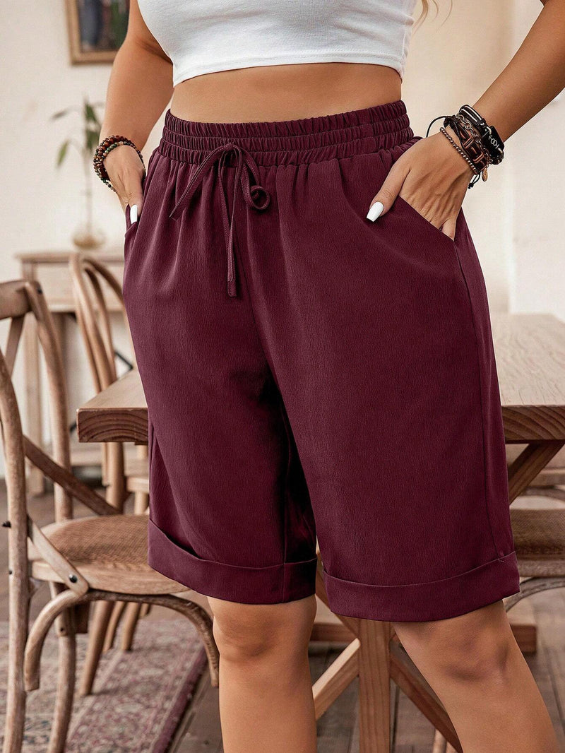 Short Feminino Com Bolsos - Milene. Plus Size