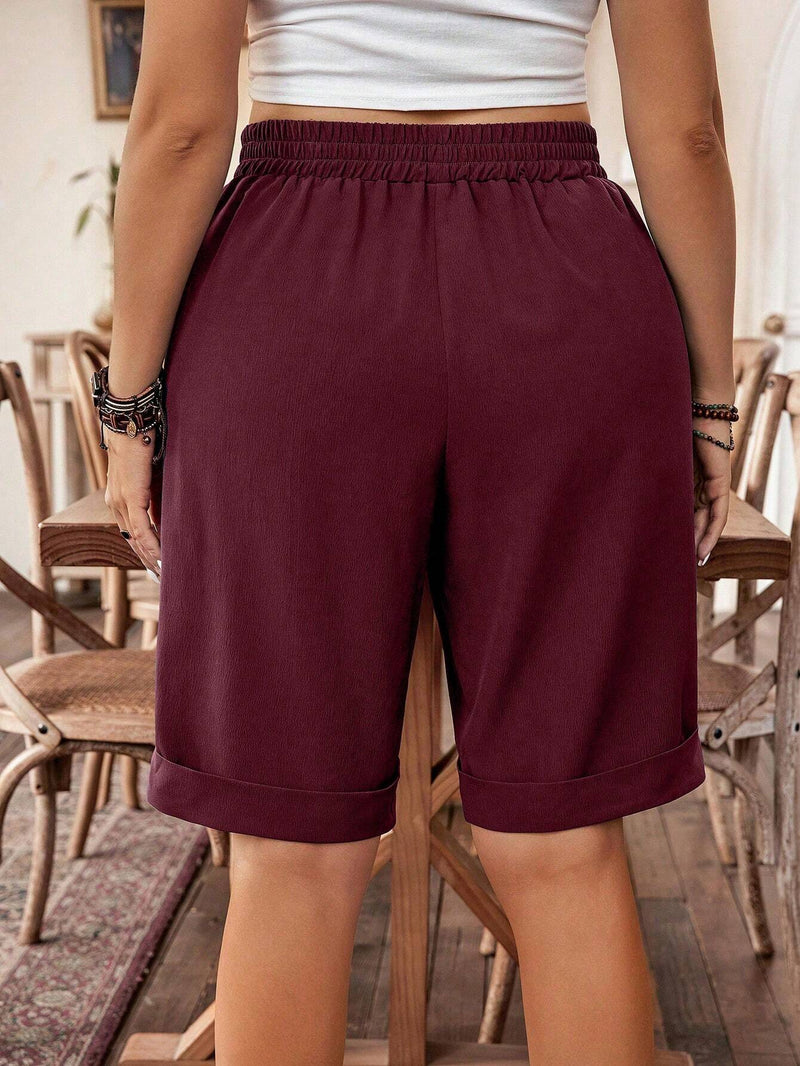 Short Feminino Com Bolsos - Milene. Plus Size