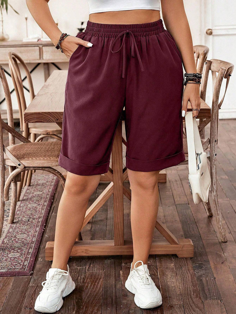 Short Feminino Com Bolsos - Milene. Plus Size