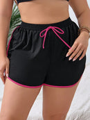 Short de Praia Feminino com Acabamento Contrastante - Carolina. Plus Size