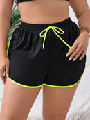 Short de Praia Feminino com Acabamento Contrastante - Carolina. Plus Size