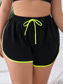 Short de Praia Feminino com Acabamento Contrastante - Carolina. Plus Size