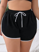 Short de Praia Feminino com Acabamento Contrastante - Carolina. Plus Size