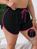 Short de Praia Feminino com Acabamento Contrastante - Carolina. Plus Size