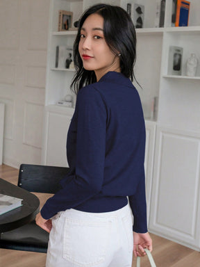 Suéter Feminino de Manga Longa Elegante - Dine