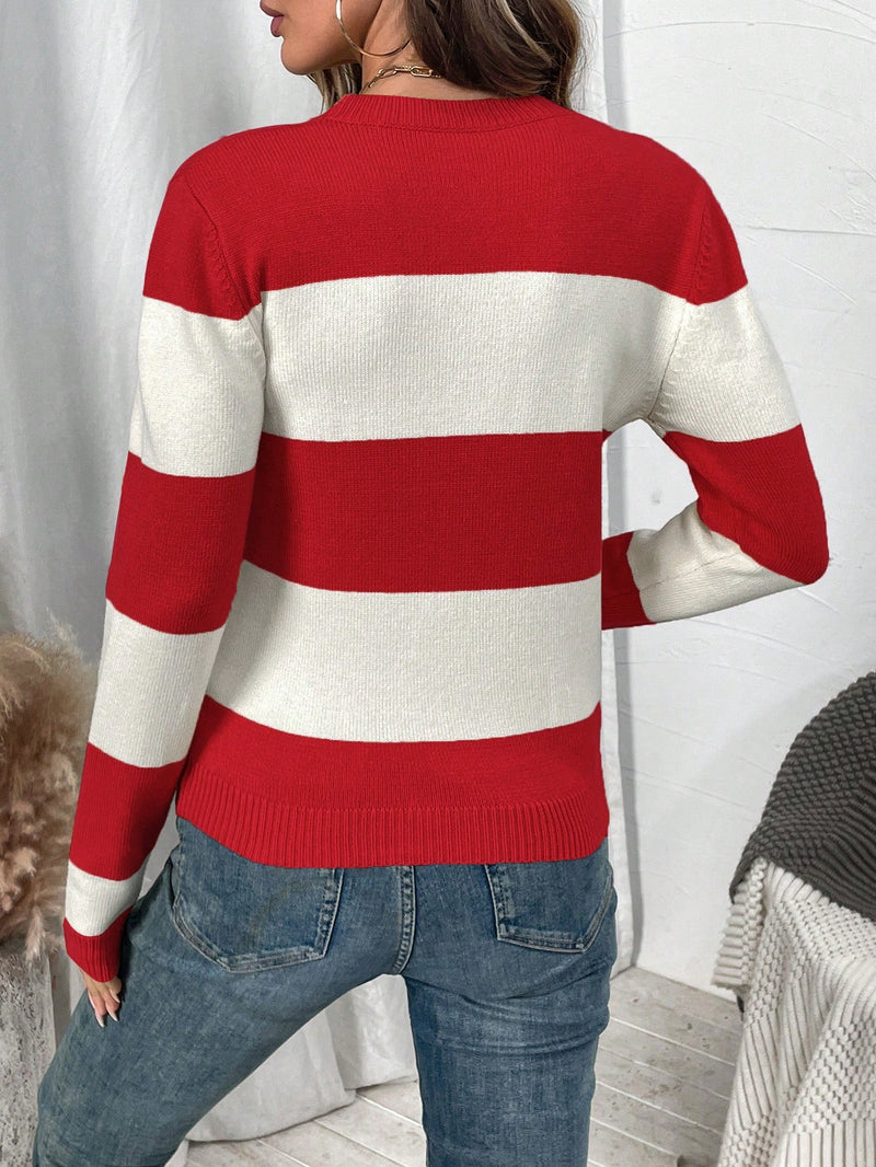 Suéter de Tricô Feminino com Listras Colorblock - Bridge