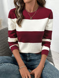 Suéter de Tricô Feminino com Listras Colorblock - Bridge
