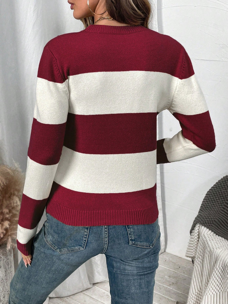 Suéter de Tricô Feminino com Listras Colorblock - Bridge