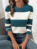 Suéter de Tricô Feminino com Listras Colorblock - Bridge