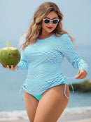 Tankini Feminino 2 peças de Manga Longa - Lincy. Plus Size