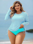 Tankini Feminino 2 peças de Manga Longa - Lincy. Plus Size