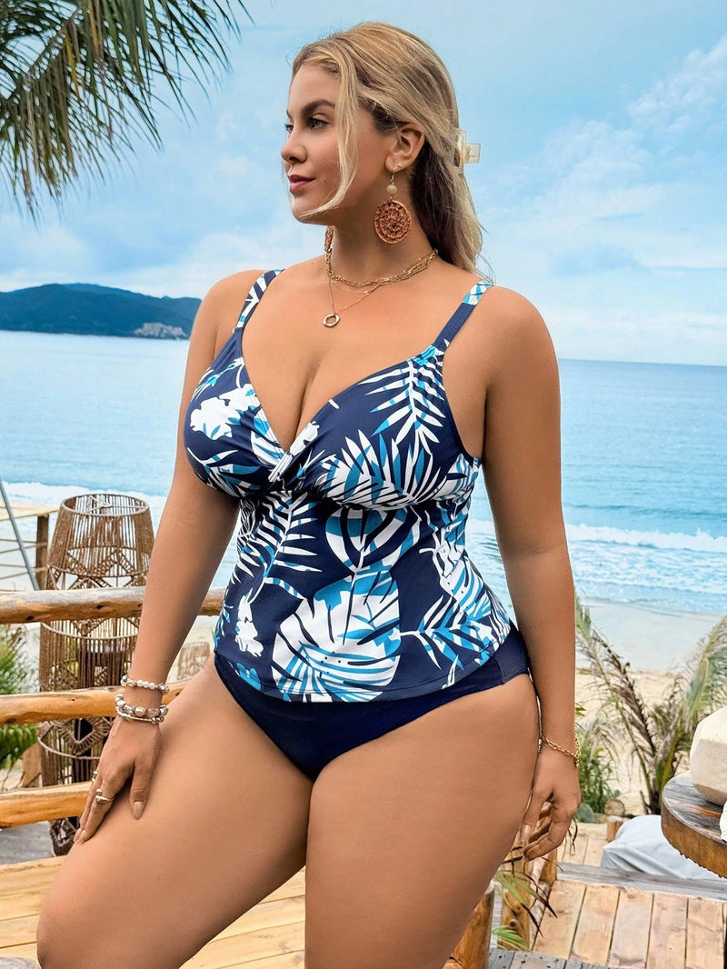 Tankini Feminino Com Detalhe Franzido - Quezia. Plus Size