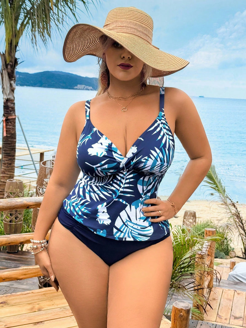 Tankini Feminino Com Detalhe Franzido - Quezia. Plus Size