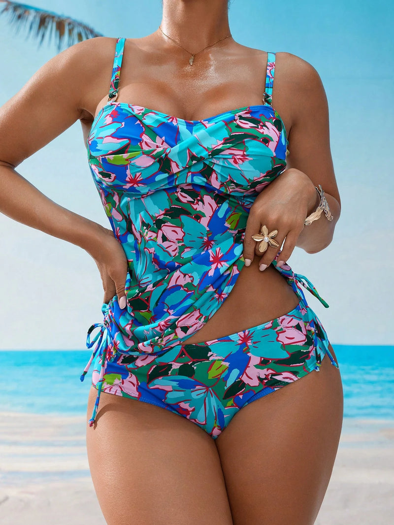 Tankini Feminino Cordão Lateral  em 2 Peças - Isabela