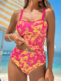 Tankini Feminino Decote Halter e parte inferio de Cintura Alta - Daniela