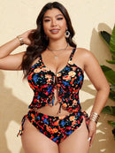 Tankini Feminino Feminino com Babados e Amarração na Frente - Karine. Plus Size