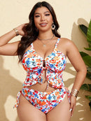 Tankini Feminino Feminino com Babados e Amarração na Frente - Karine. Plus Size