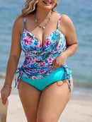 Tankini Feminino Sustentação com Aro, Franzido Cruzado na Frente - Salette. Plus Size