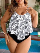 Tankini Feminino Top com Babados - Aleida. Plus Size