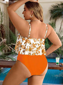 Tankini Feminino Top com Babados - Aleida. Plus Size
