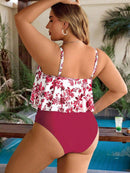 Tankini Feminino Top com Babados - Aleida. Plus Size