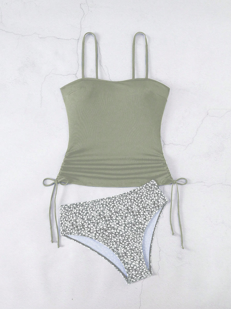 Tankini Feminino com  Alças Ajustáveis - Lila