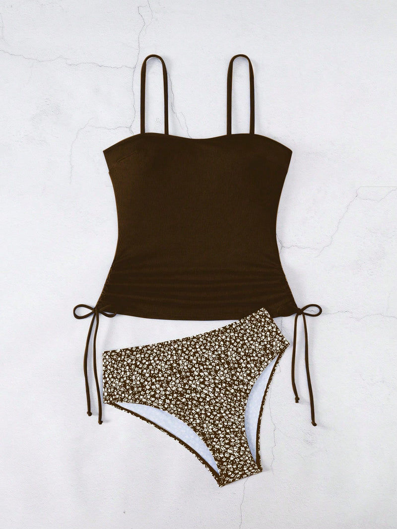 Tankini Feminino com  Alças Ajustáveis - Lila