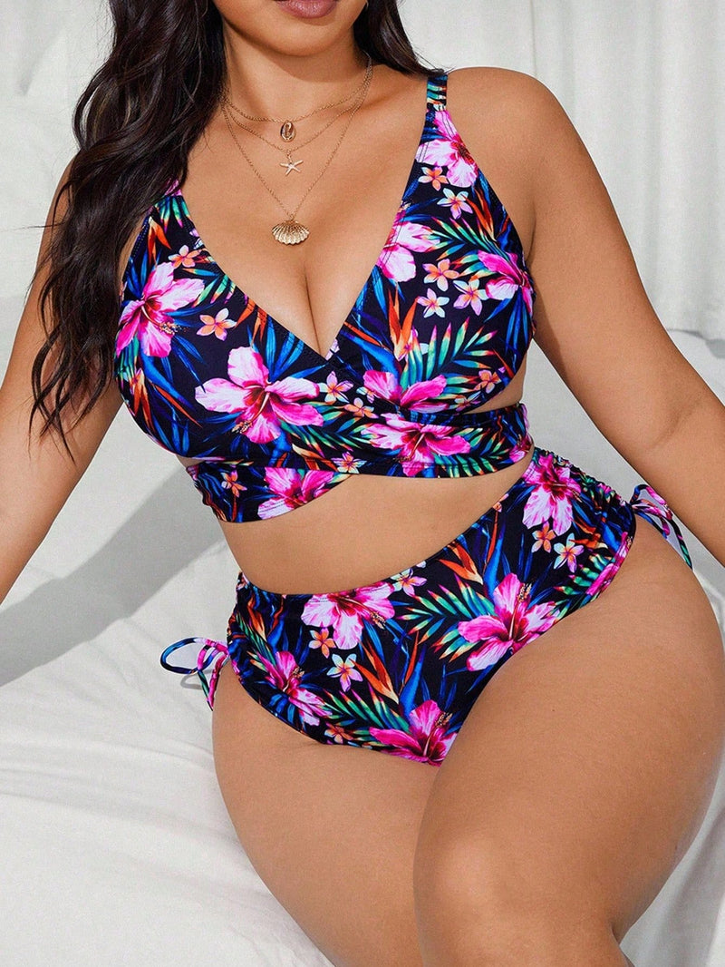 Biquini Feminino com Amarração cruzada - Amelia. Plus Size