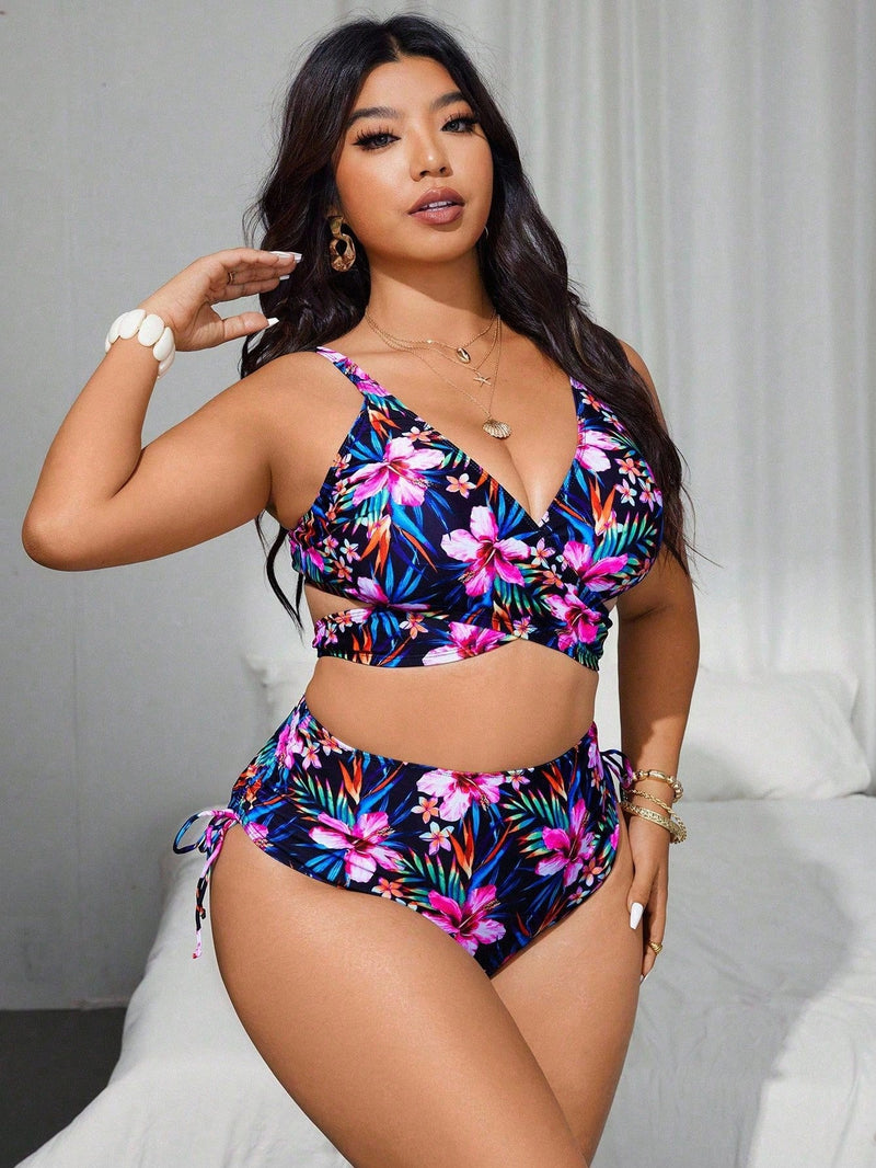 Biquini Feminino com Amarração cruzada - Amelia. Plus Size