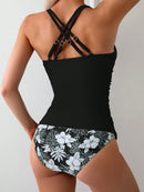 Tankini Feminino com Decote Transpassado Nas Costas - Rilary