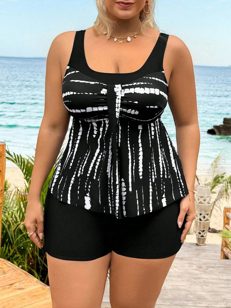 Tankini Feminino com Estampa de Tie-Dye - Eloísa. Plus Size