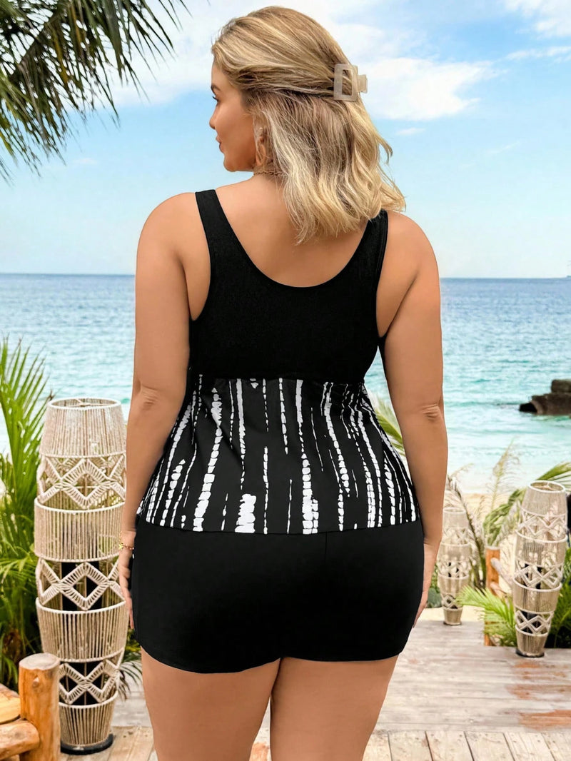 Tankini Feminino com Estampa de Tie-Dye - Eloísa. Plus Size
