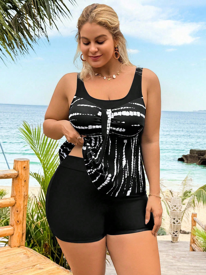 Tankini Feminino com Estampa de Tie-Dye - Eloísa. Plus Size