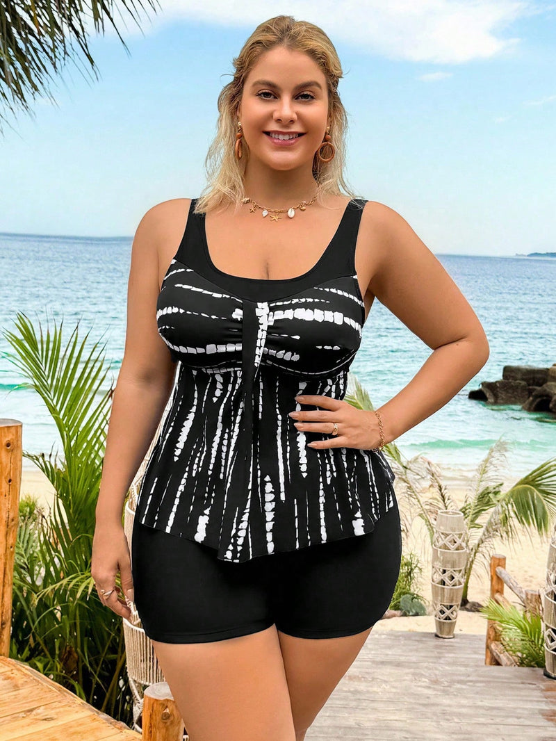 Tankini Feminino com Estampa de Tie-Dye - Eloísa. Plus Size