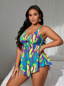 Tankini Feminino de 2 Peças Estilo Vestido - Cibele. Plus Size