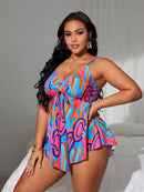 Tankini Feminino de 2 Peças Estilo Vestido - Cibele. Plus Size