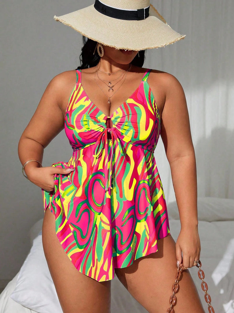 Tankini Feminino de 2 Peças Estilo Vestido - Cibele. Plus Size
