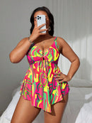 Tankini Feminino de 2 Peças Estilo Vestido - Cibele. Plus Size