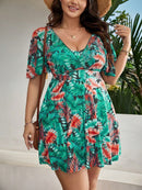 Tankini Feminino de 2 peças com Manga de Babado - Anastasia. Plus Size