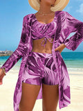 Tankini Feminino de 3 Peças com Amarração na Frente - Yasminie