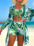 Tankini Feminino de 3 Peças com Amarração na Frente - Yasminie