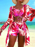 Tankini Feminino de 3 Peças com Amarração na Frente - Yasminie