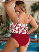 Tankini Feminino Top com Babados - Aleida. Plus Size