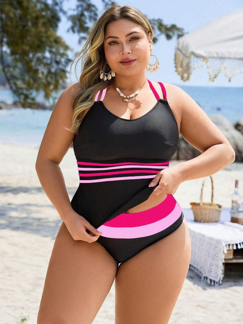 Tankini Feminino estilo Modelador com alça ajustável - Giza. Plus Size
