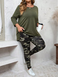 Conjunto Feminino Camisa de Manga Comprida e Legging Georgia. Plus Size